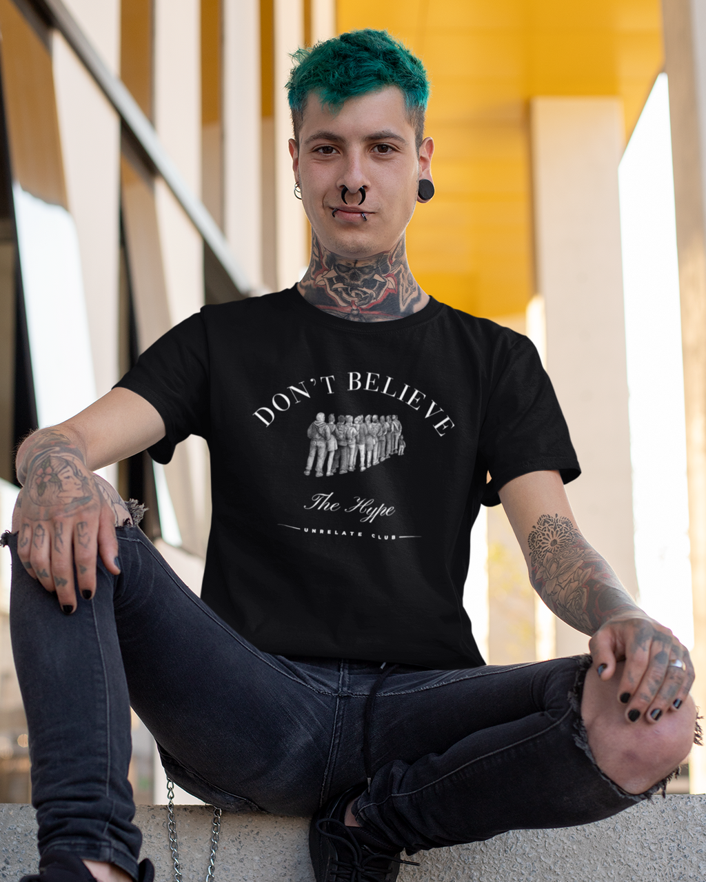 Herren T-Shirt - Don't believe the hype